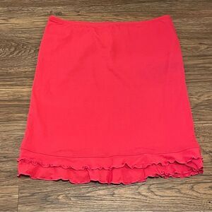 Guess Stretchy Mini Ruffles Skirt Fuchsia Pink Size Large
